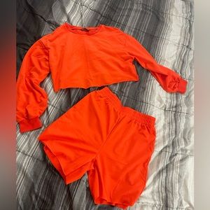 SHEIN Women’s Size:Small Orange two piece outfit